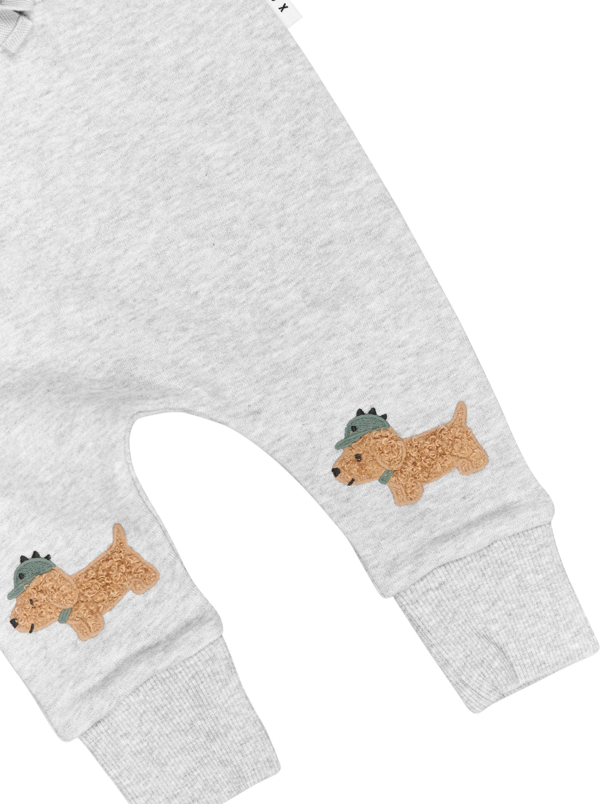 Furry Dino Dog Drop Crotch Pant || Grey Marle