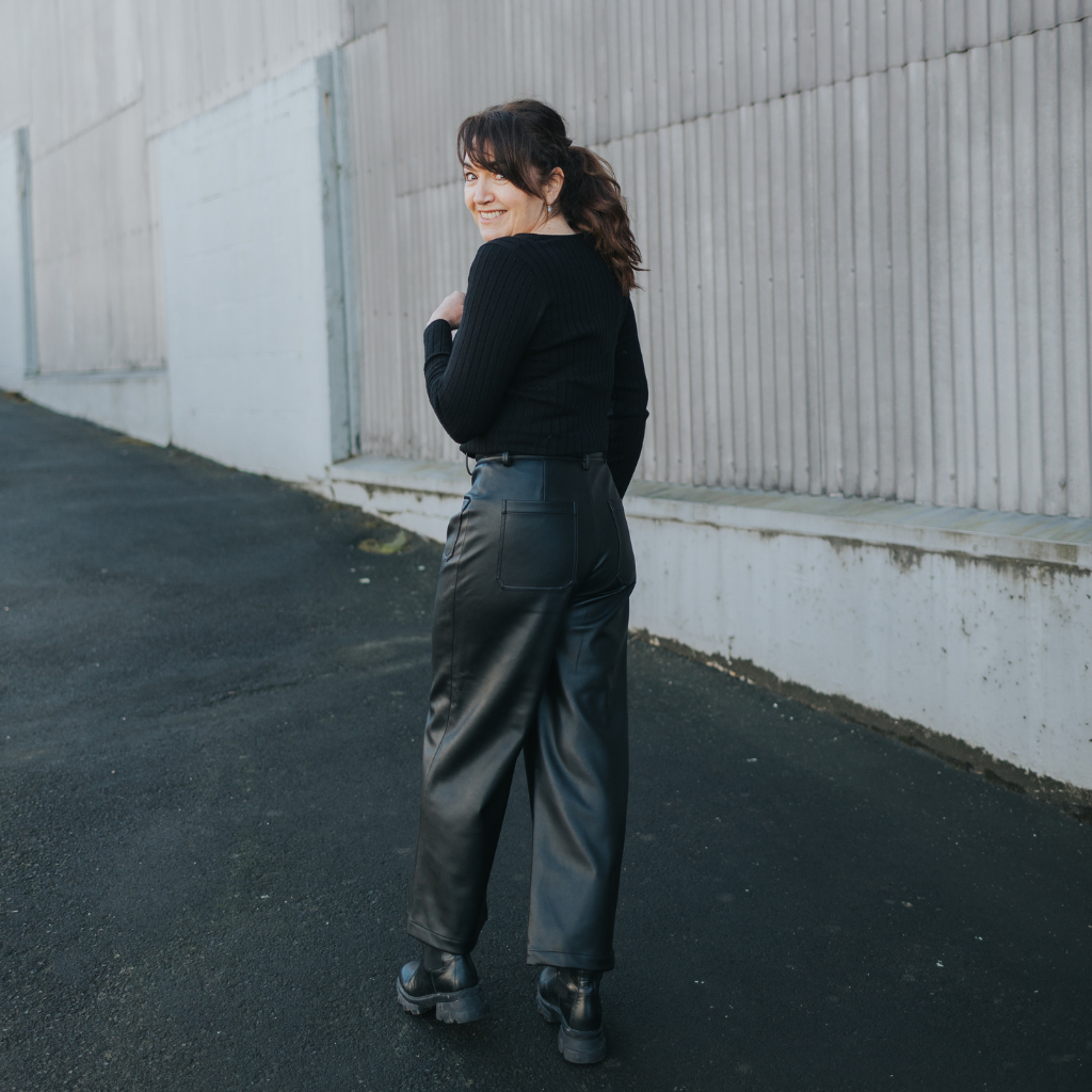 June - Women&#39;s Faux Leather Pants || Black