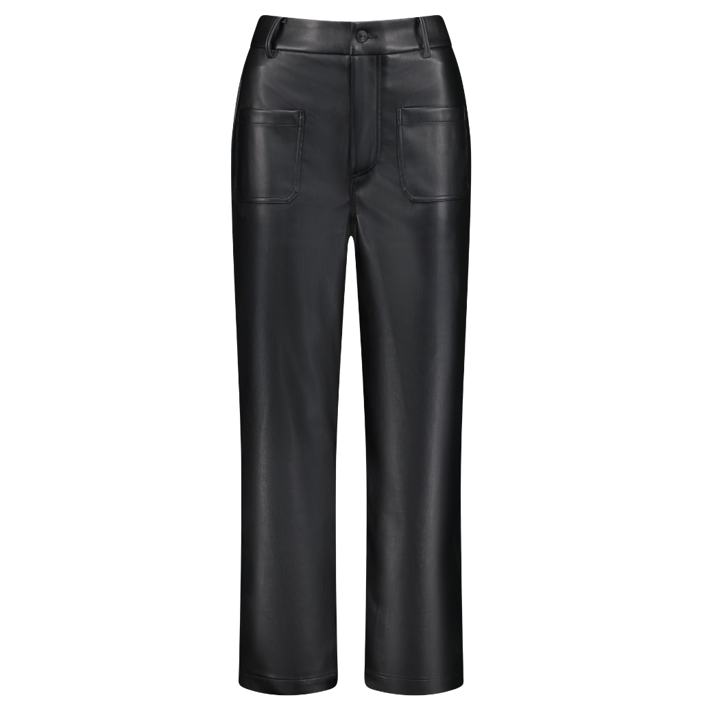 June - Women&#39;s Faux Leather Pants || Black