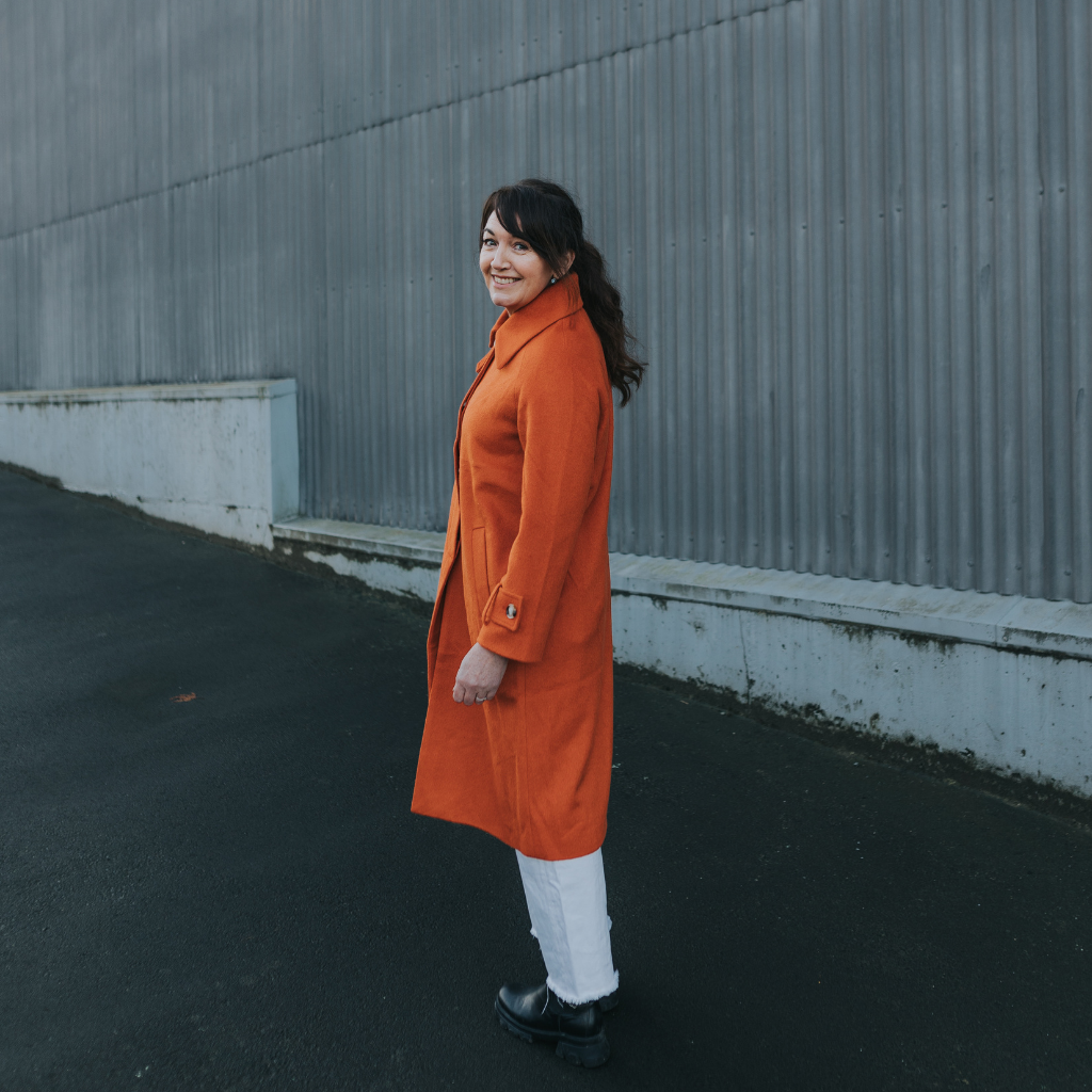 Maddie Women&#39;s Wool Coat || Pumpkin