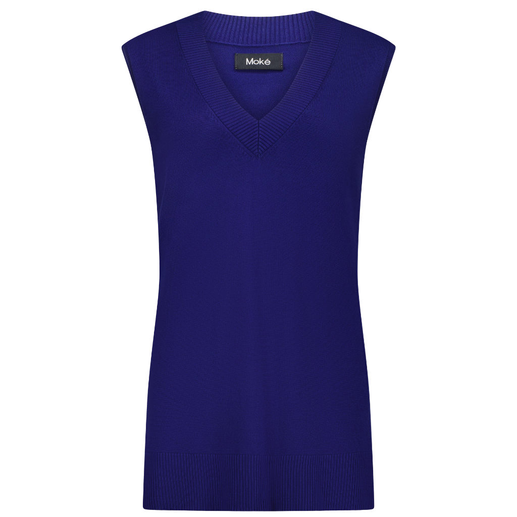 Sam Women&#39;s Knit Vest || Blue Depths
