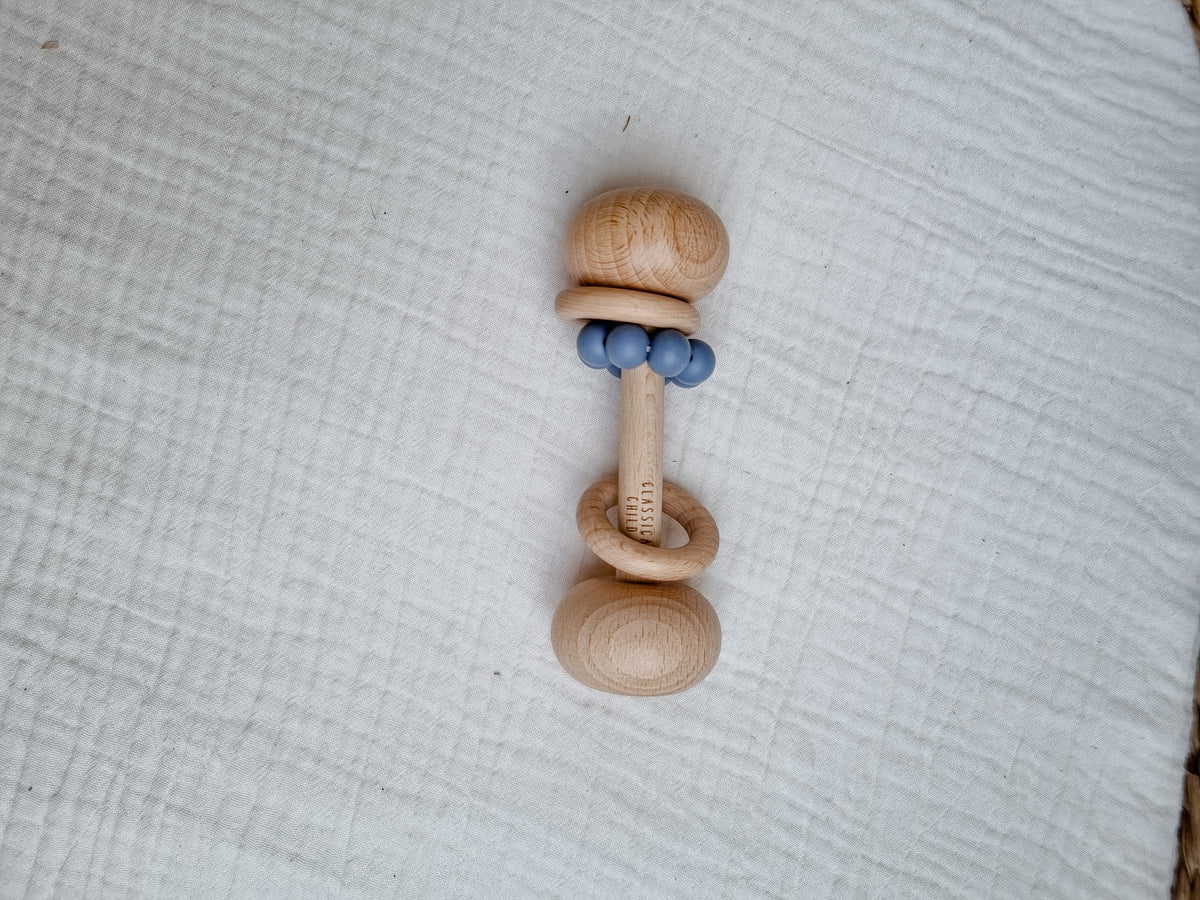 Beech &amp; Silicone Rattle