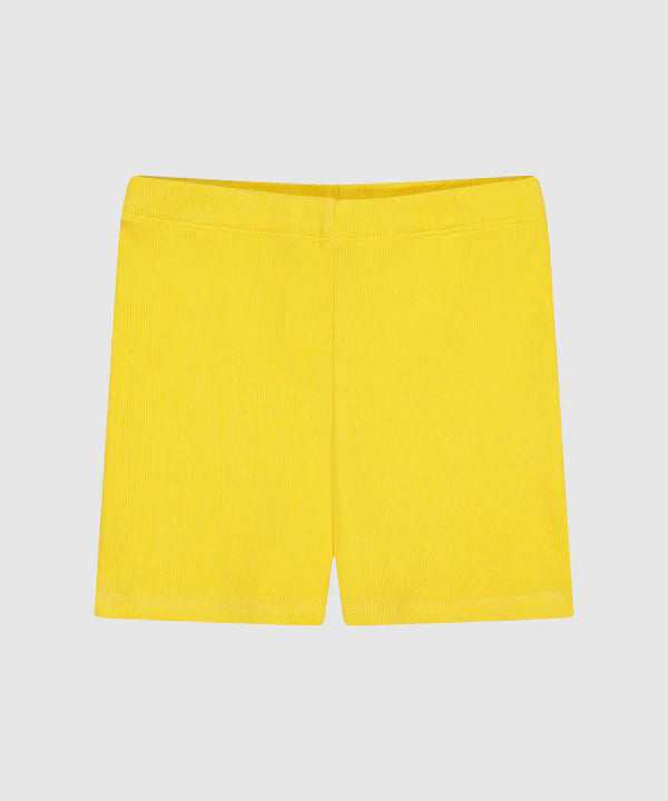 Orla Ribbed Bike Shorts || Sunflower