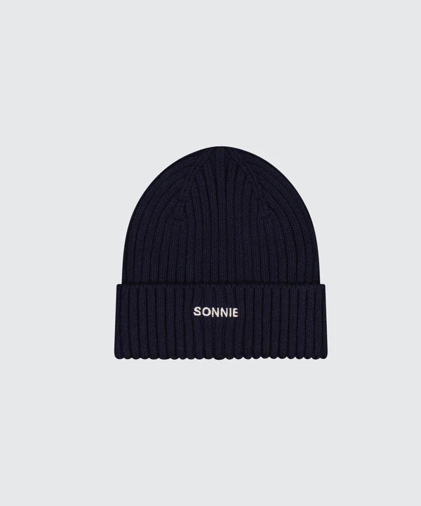 Cotton Knit Beanie || Ink