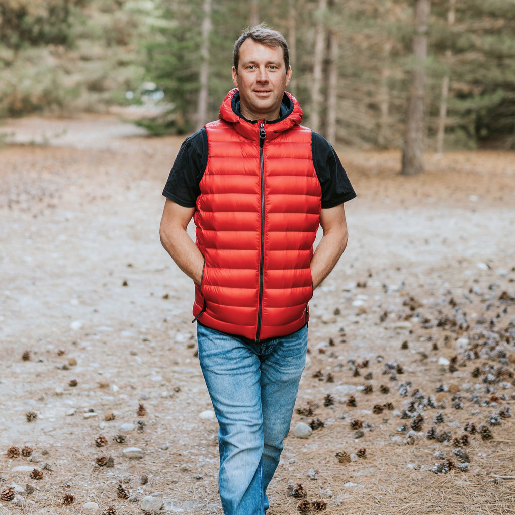 CJ Men's 90/10 Packable Down Vest || Red