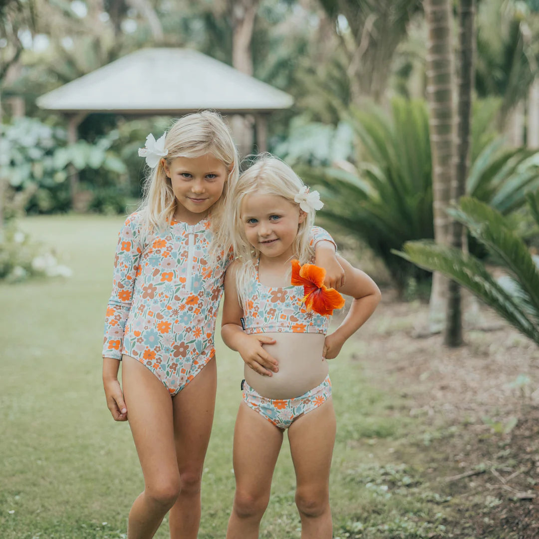 Long Sleeve Swimsuit || Flower Market