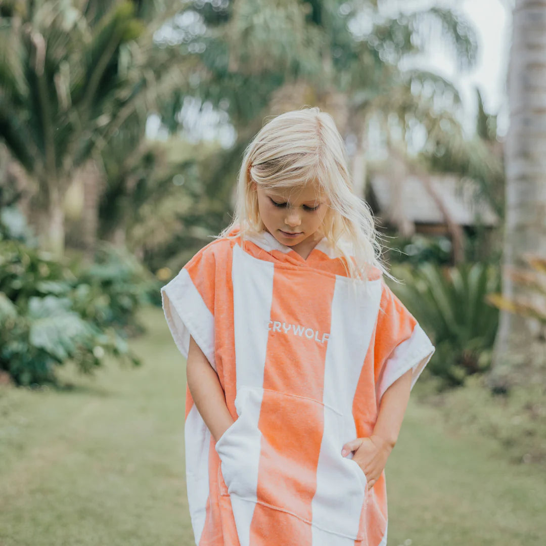 Hooded Towel || Coral Stripe