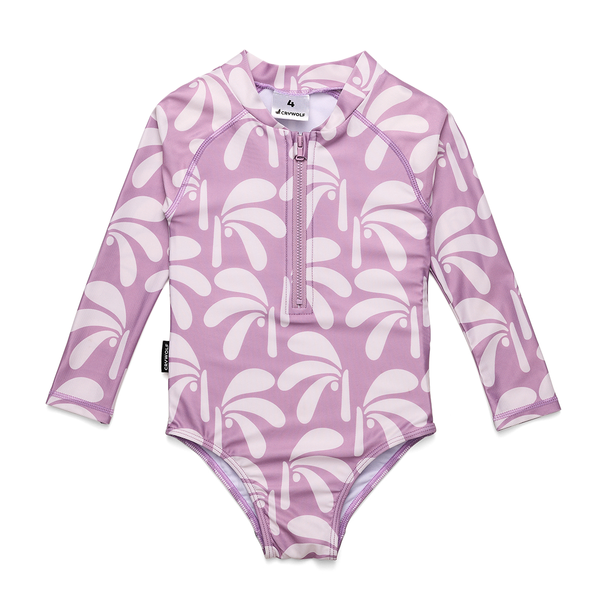 Long Sleeve Swimsuit || Lilac Palms