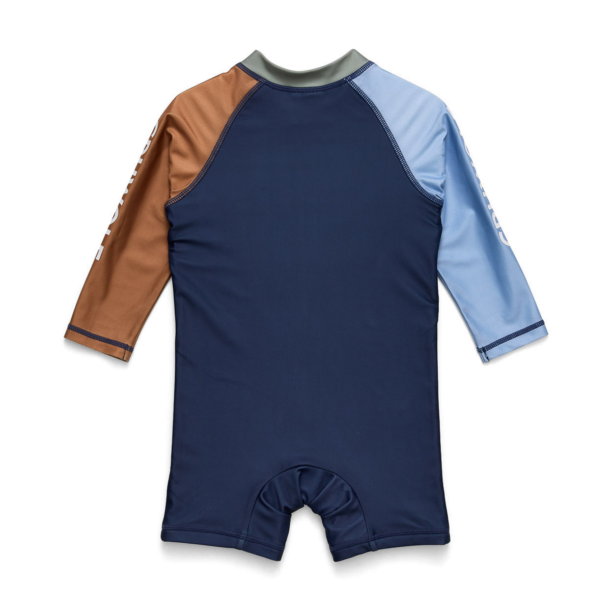 Boy's Zip Up Rashguard, Tan Checkered (0-3y)