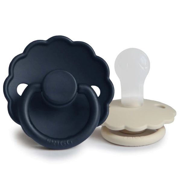 Daisy Pacifier - Dark Navy/Cream Latex - William Bee