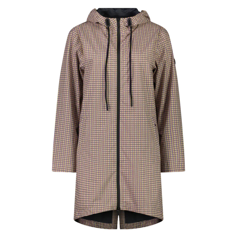 Debbie Women&#39;s Seam Sealed Raincoat -Mini Multi Houndstooth