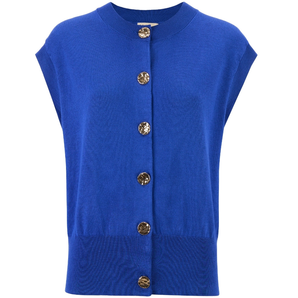 Camilla - Womens Sweater Vest || Dazzling Blue