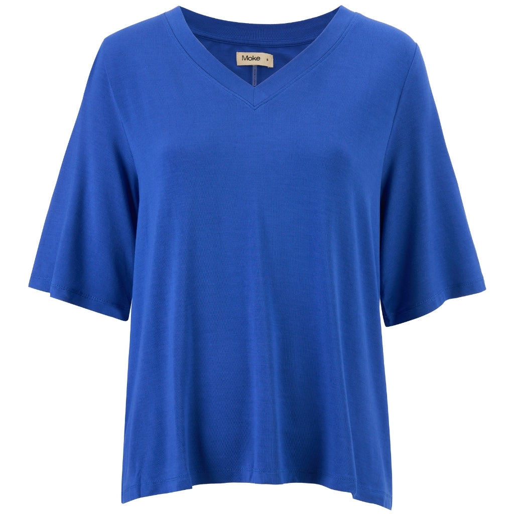 Zoe - Womens V Neck Tee || Dazzling Blue