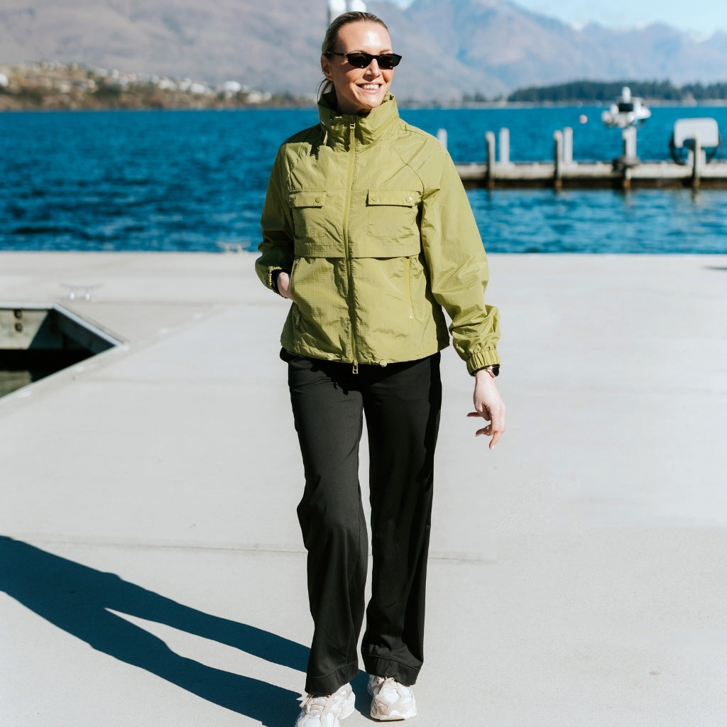 Gracie - Womens Wind Breaker Jacket || Avocado