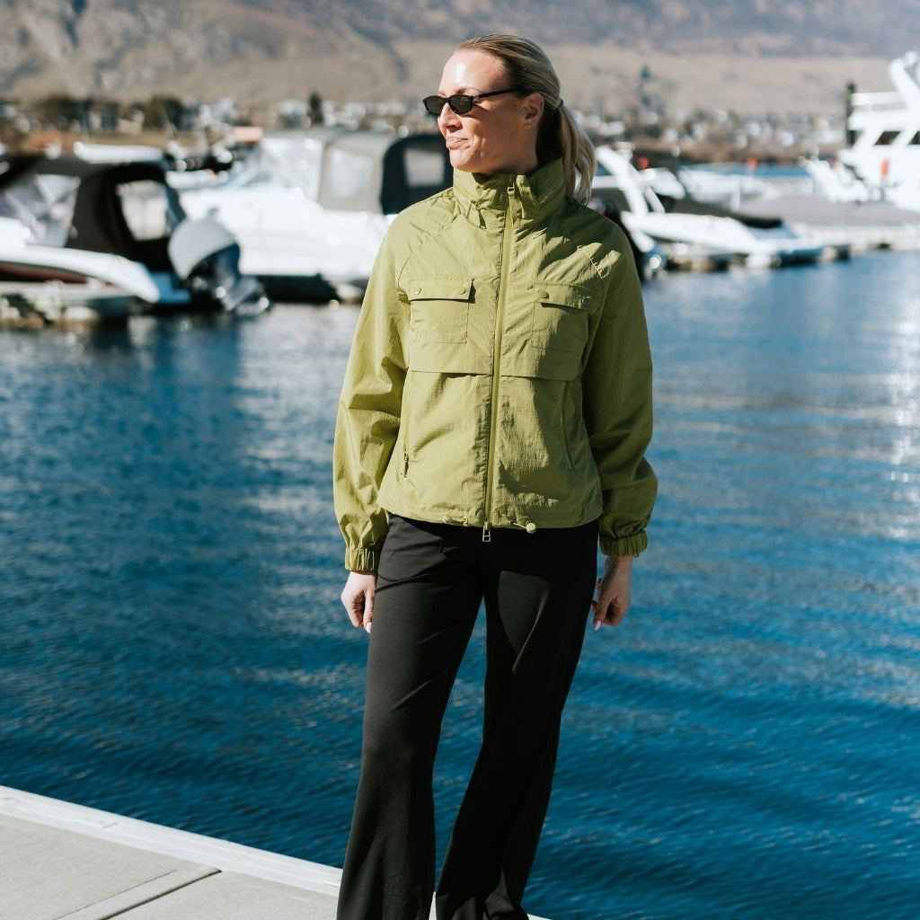Gracie - Womens Wind Breaker Jacket || Avocado