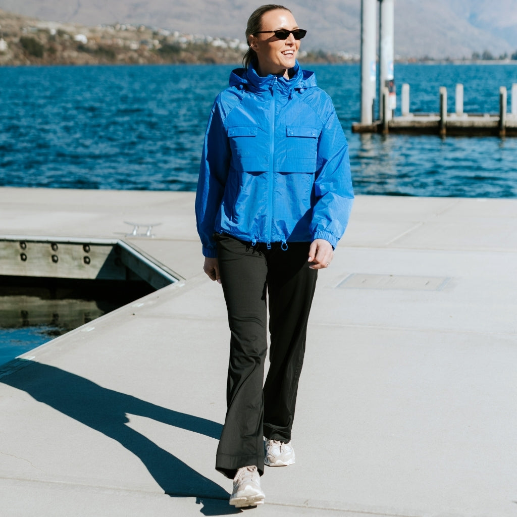 Gracie - Womens Wind Breaker Jacket || Dazzling Blue