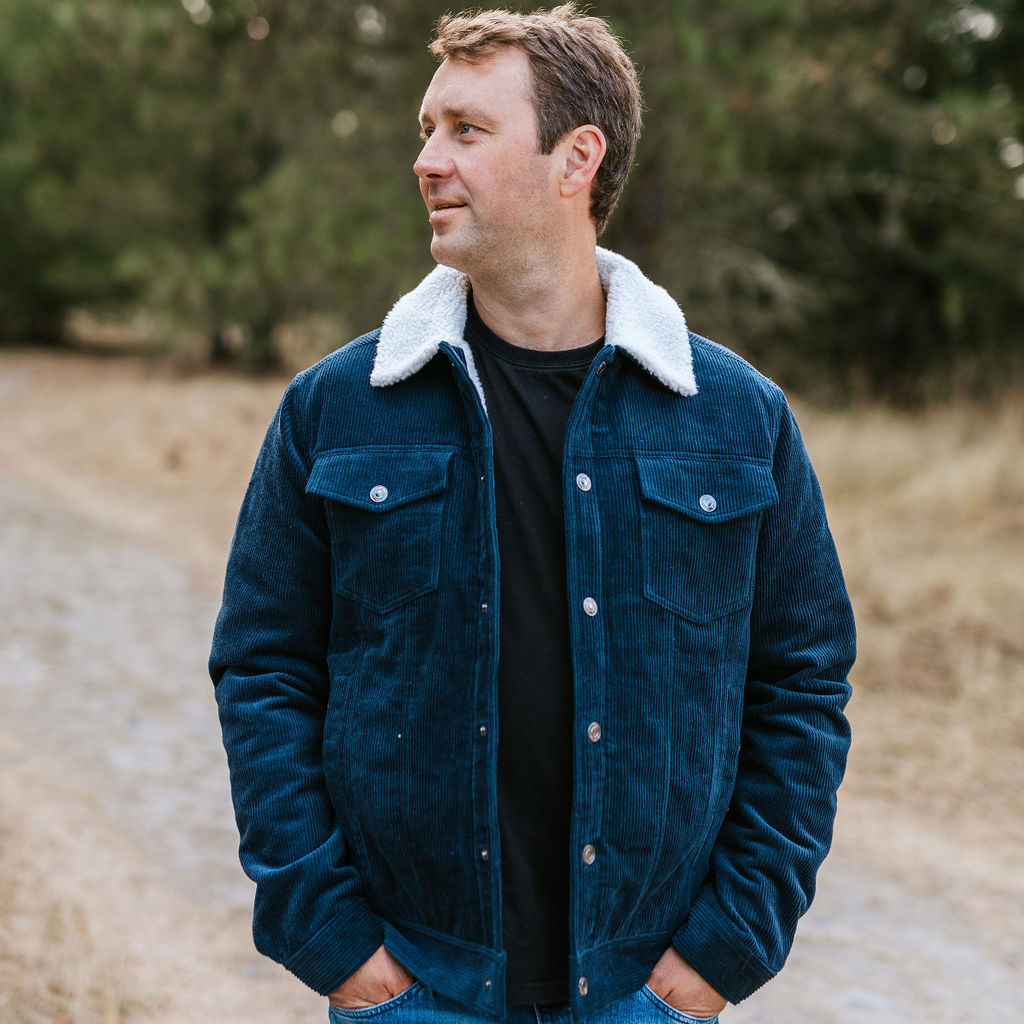 Hammer Men s Cord Sherpa Jacket Navy White Sherpa William Bee