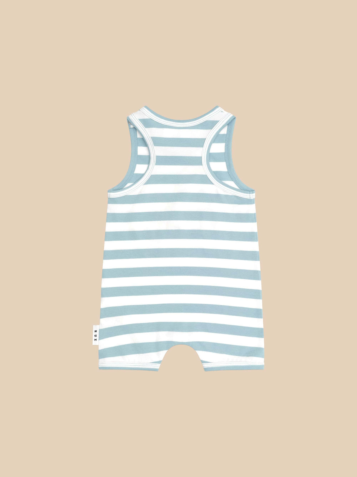 Construction Dino Stripe Sleeveless Romper