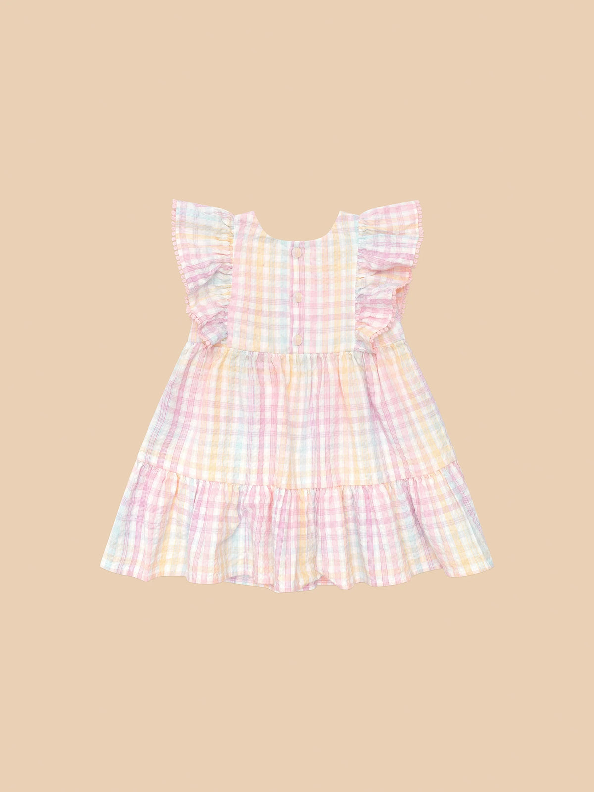 Rainbow Check Frill Dress