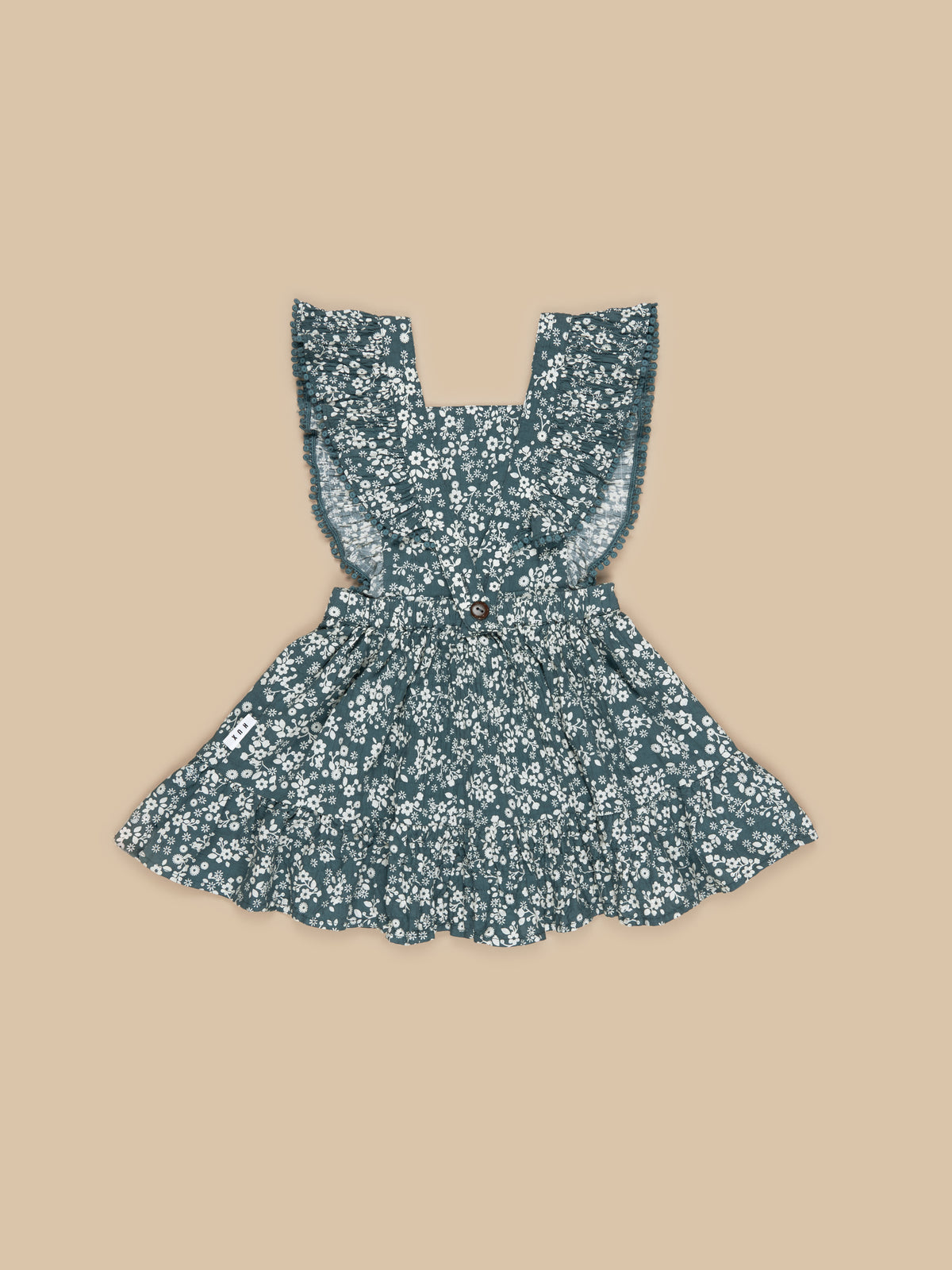 Floral Pine Bib Dress || Pine