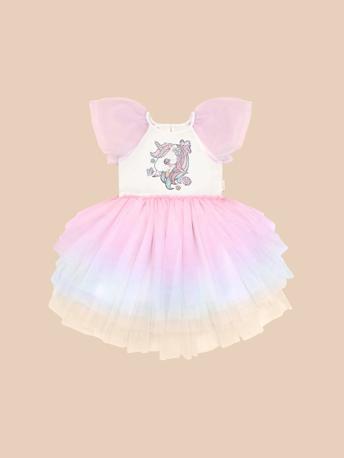 Unicorn Tiered Rainbow Party Dress