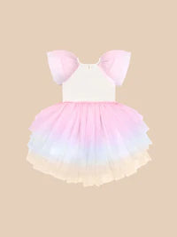 Unicorn Tiered Rainbow Party Dress