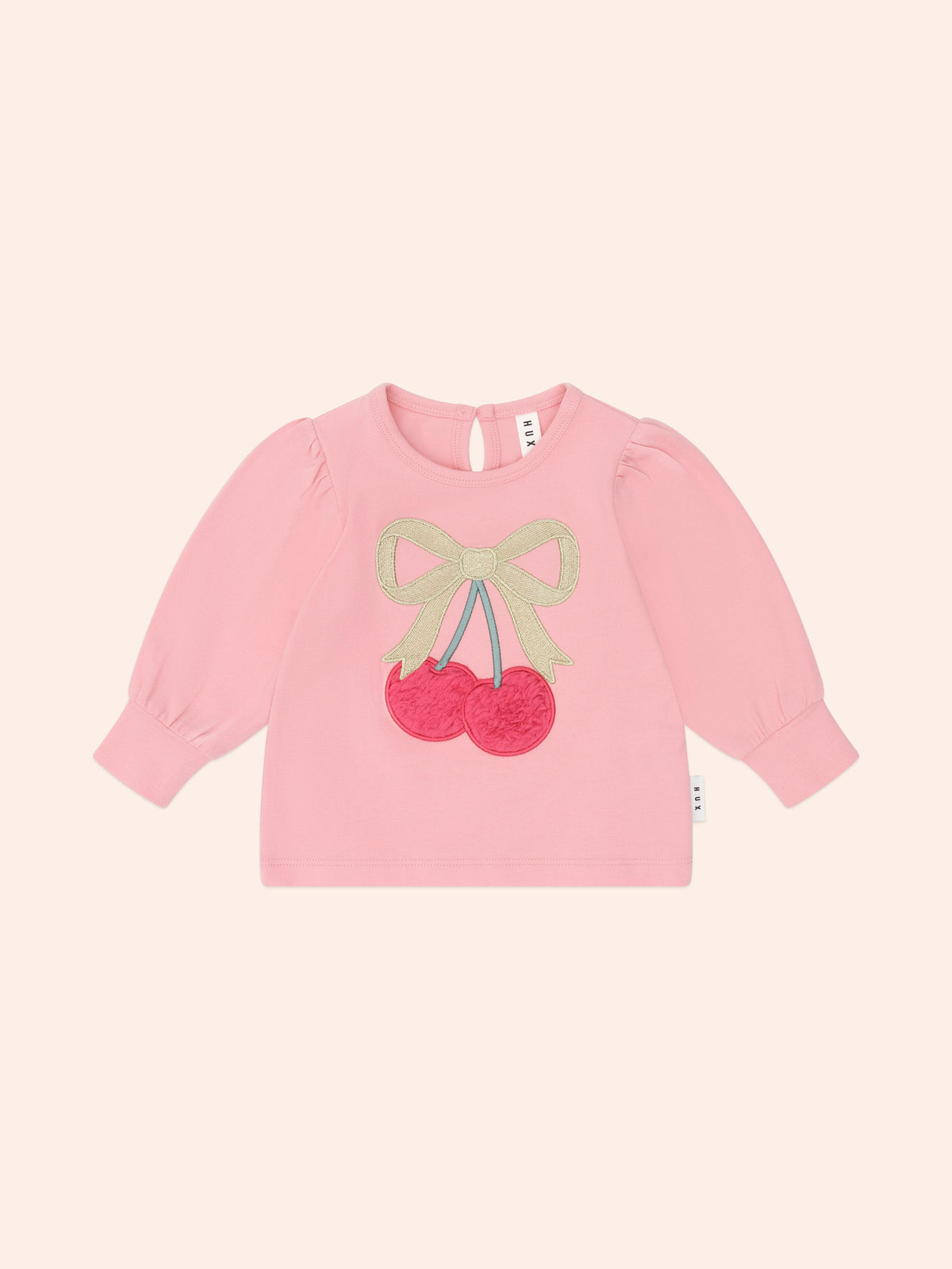 Cherry Bow Puff Sleeve Top