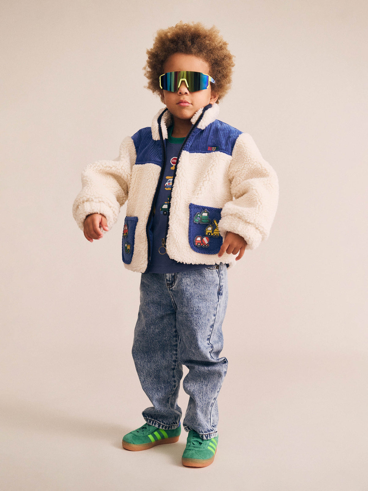 Patches Cord Sherpa Jacket