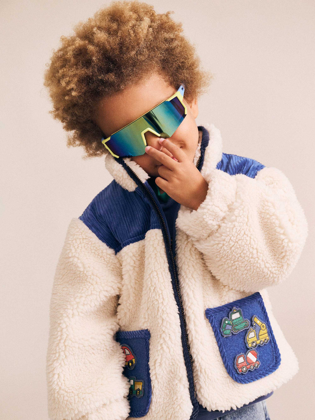 Patches Cord Sherpa Jacket