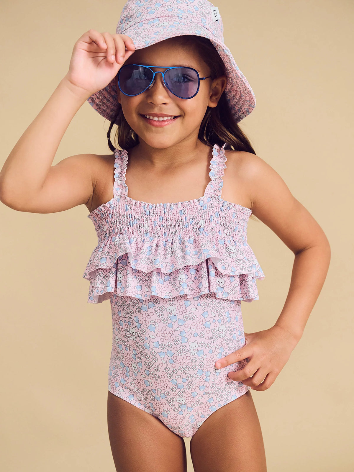 Bluebell Floral Frill Swimsuit