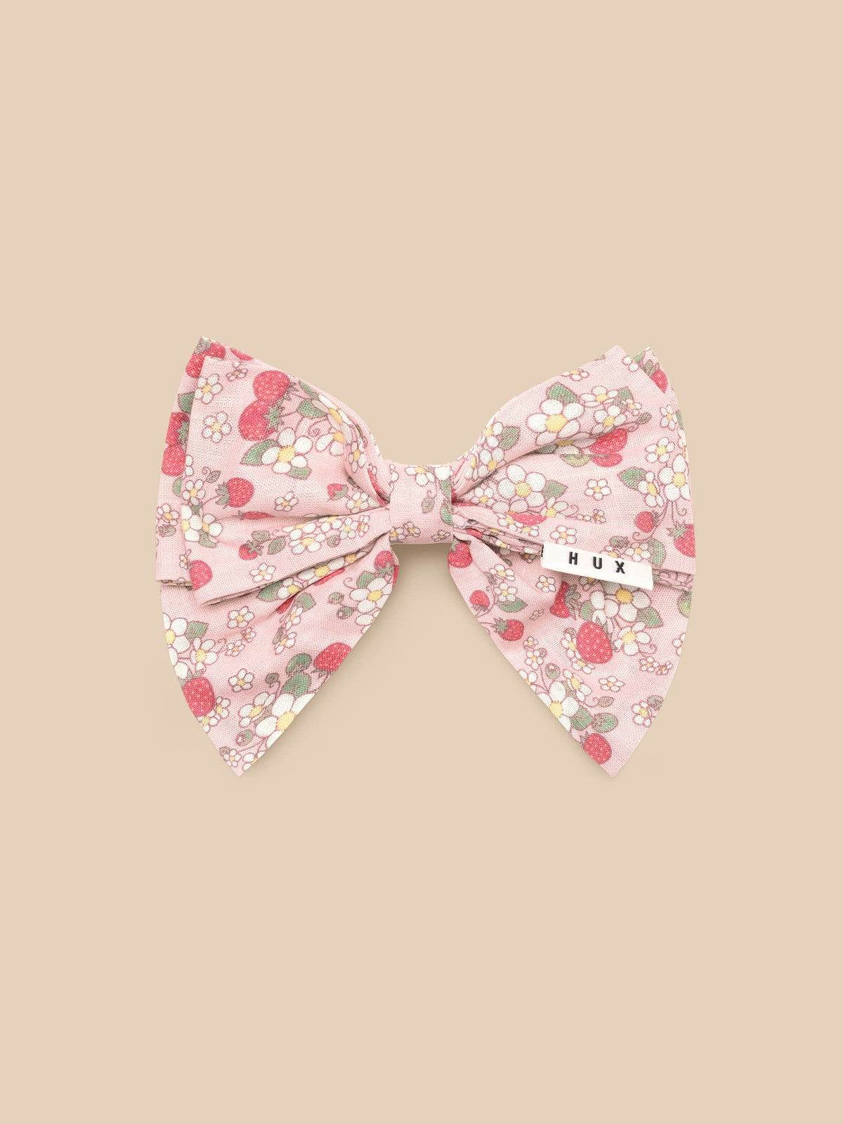 Vintage Strawberry Hair Bow || Blush