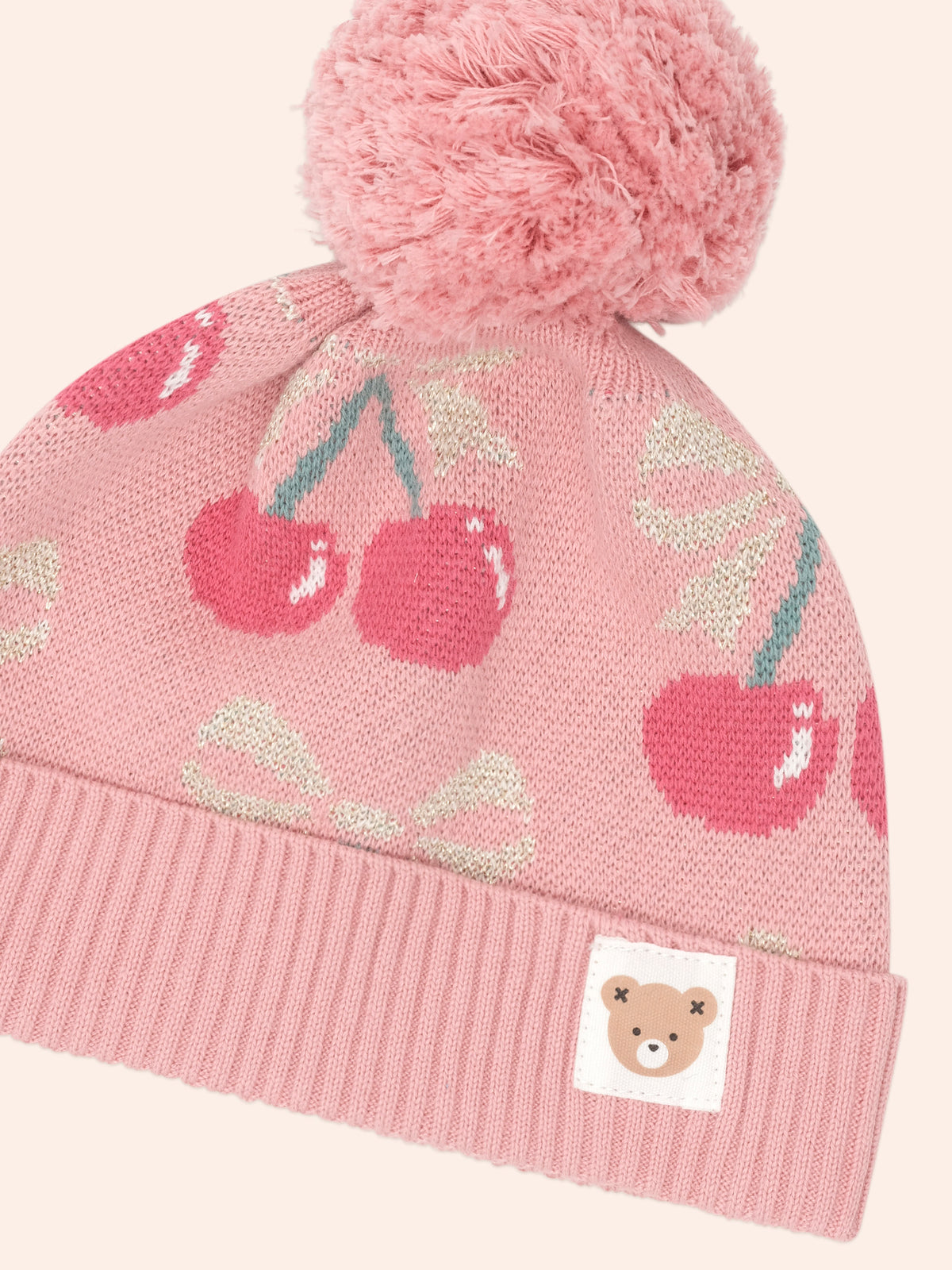 Cherry Bow Beanie