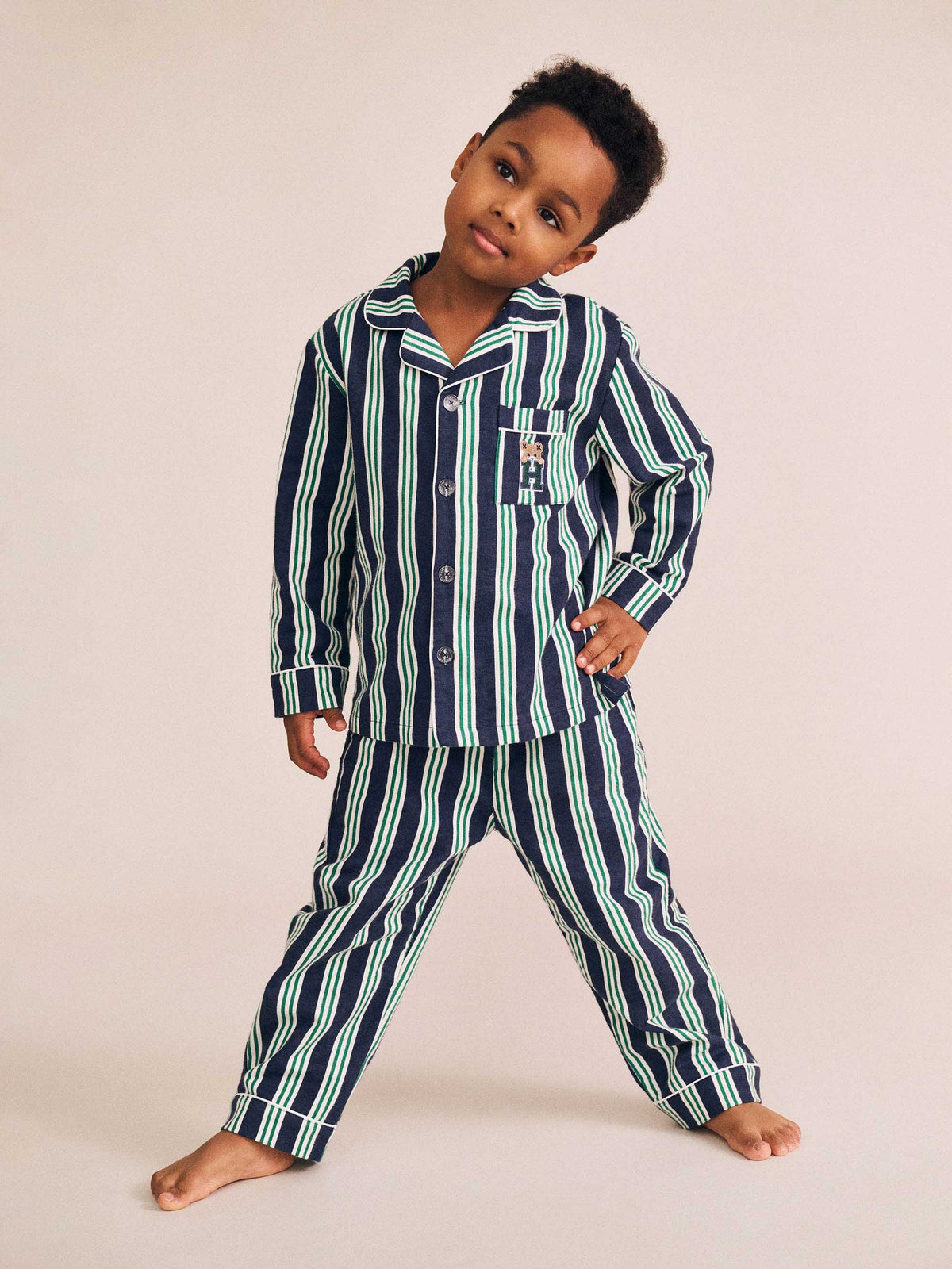 Classic Stripe Flannel PJ Set