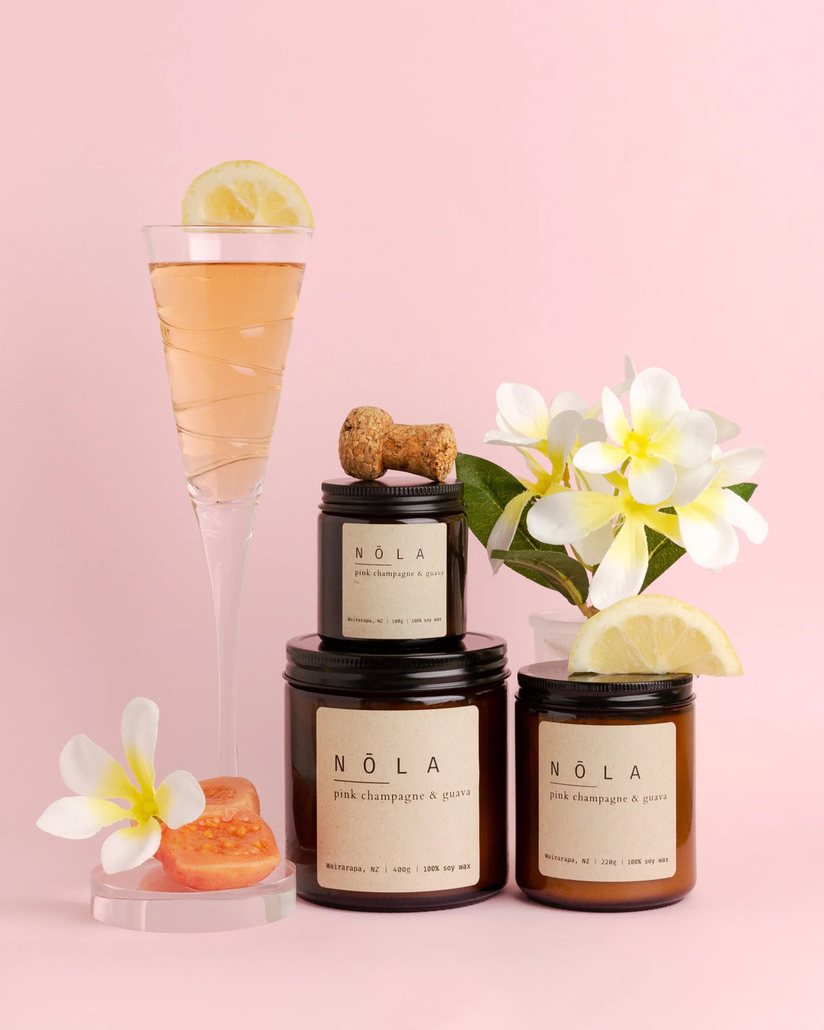 Pink Champagne &amp; Guava  Candle - 100g/120ml