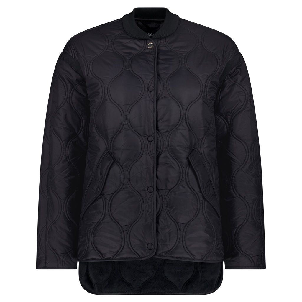 Talei - Women's Quilt Bomber || Black