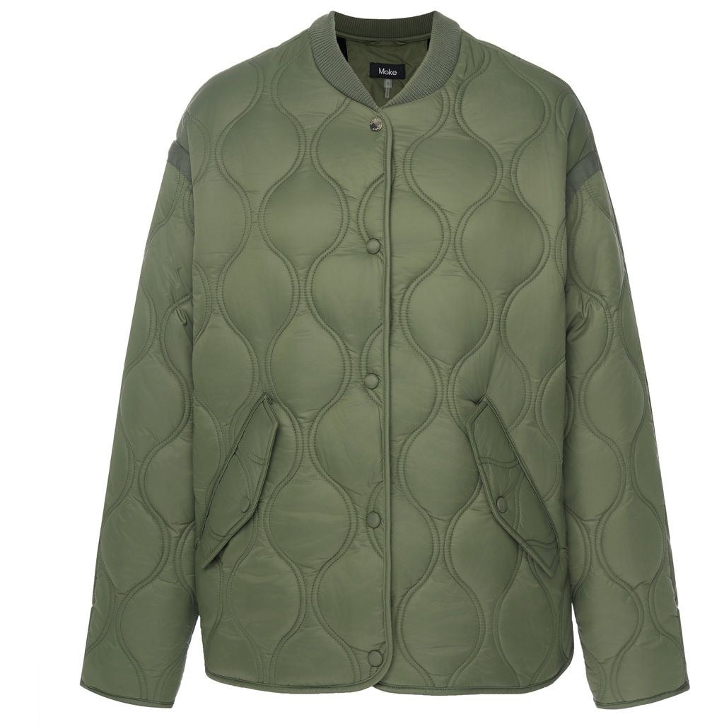 Talei - Women's Quilt Bomber || Olive Green