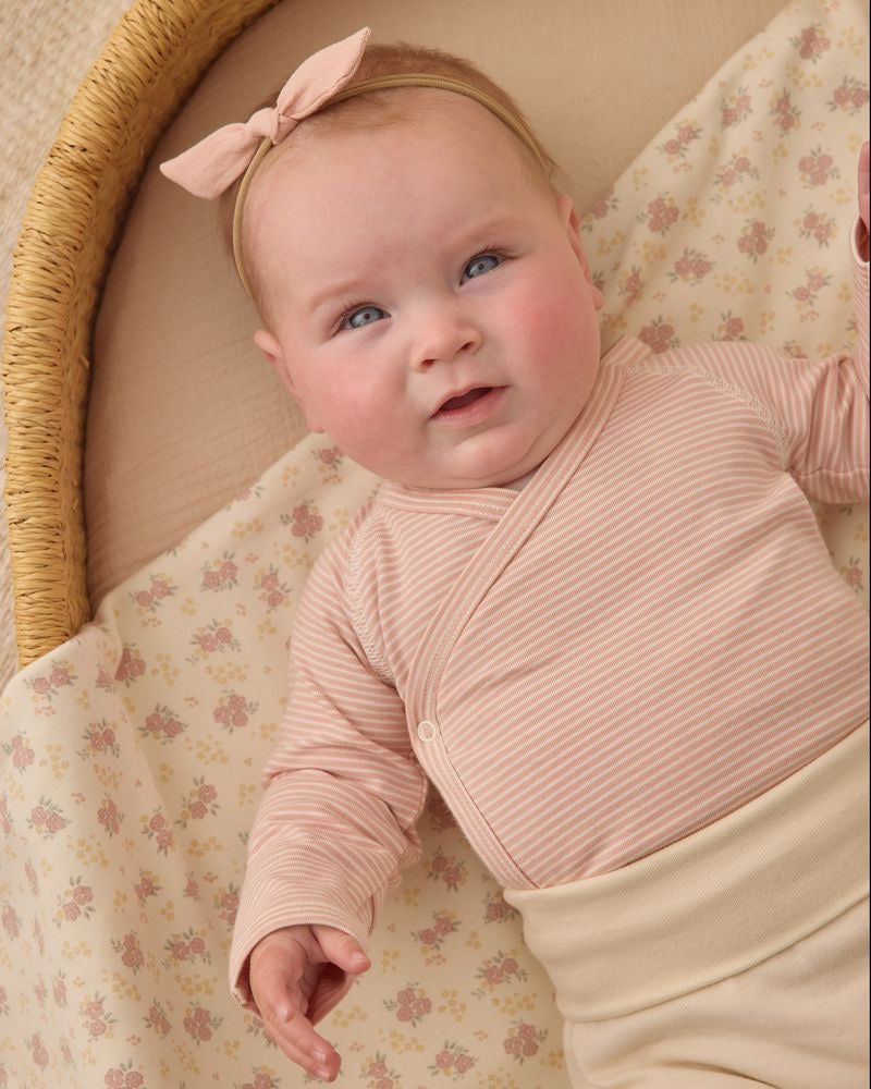 Side Snap Bodysuit || Melon Micro Stripe