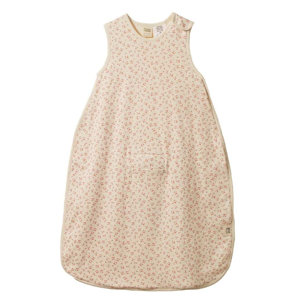 Organic Cotton Sleeping Bag || Dandelion Print