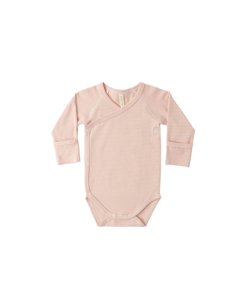 Side Snap Bodysuit || Melon Micro Stripe