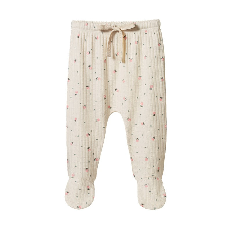 Footed Rompers Pointelle || Posey Blossom Print
