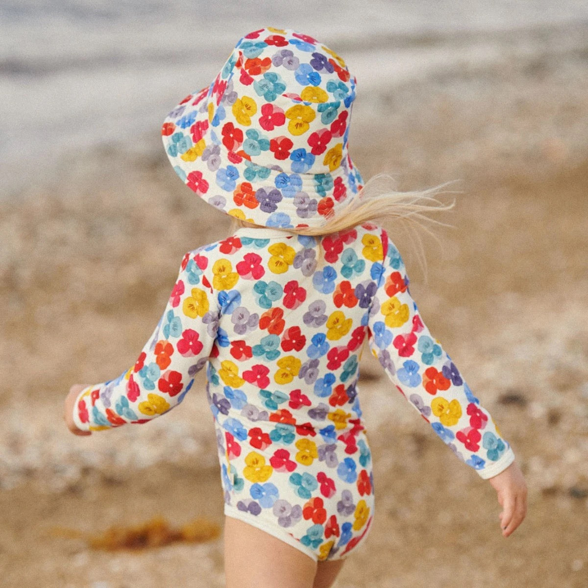 One Piece Bathing Swimsuit || Painted Delphine Print