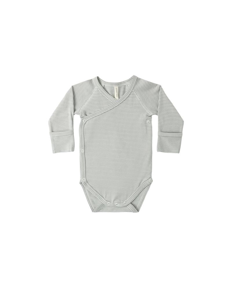 Side Snap Bodysuit || Sage Micro Stripe