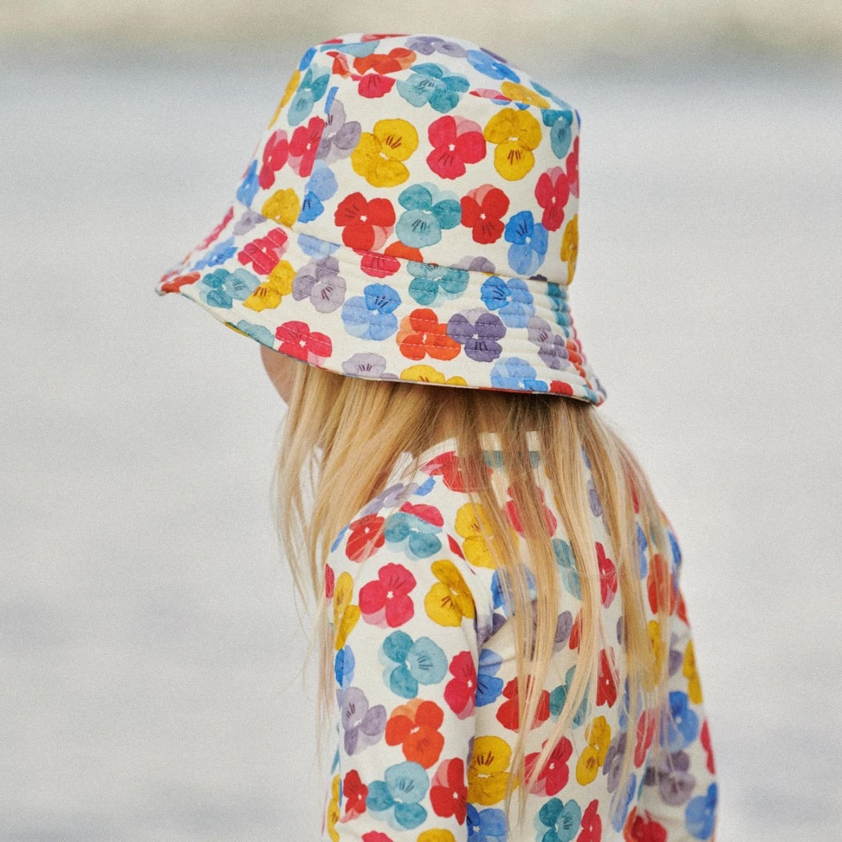 One Piece Bathing Swimsuit || Painted Delphine Print