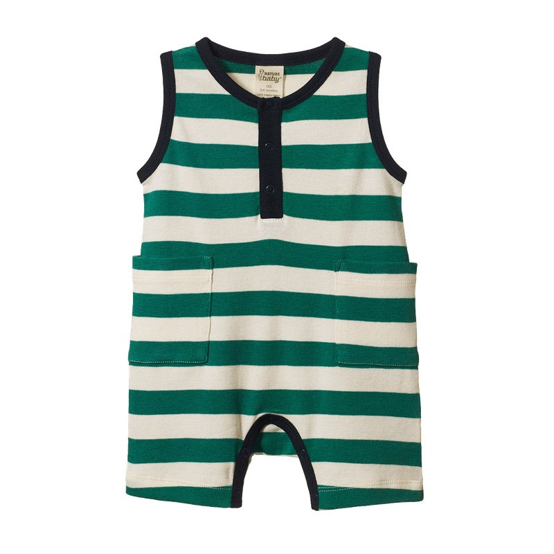 Camper Suit || Peppermint/Navy Stripe