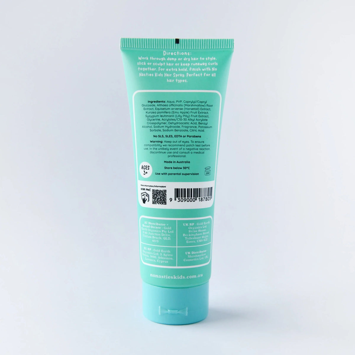 Plant Based Hair Gel 125ml || Zesty Lime and Fresh Mint