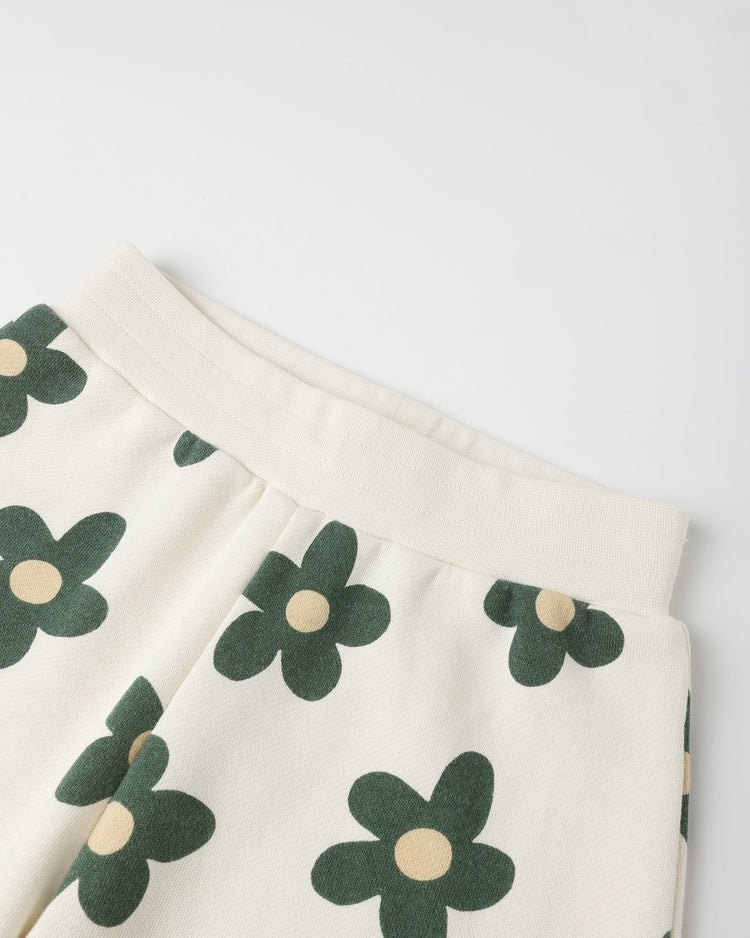 Wide Leg Sweatpants || Daisies