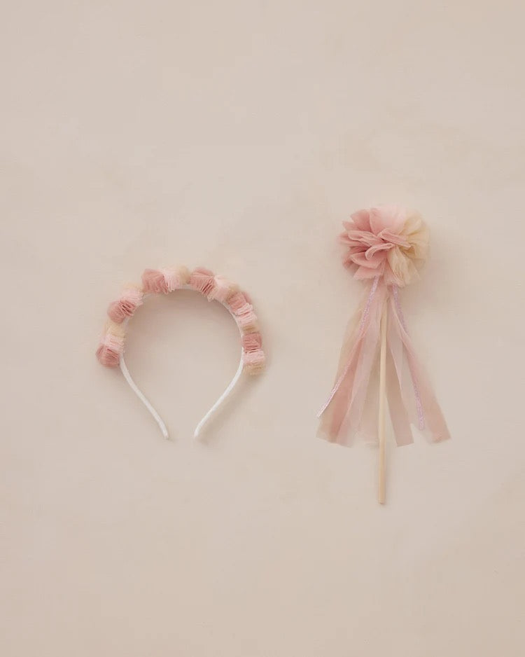 Pom Pom Crown + Wand || Pink Ombre