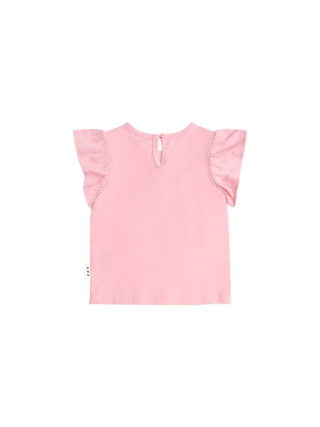 Cherry Heart Frill Tee || Apricot