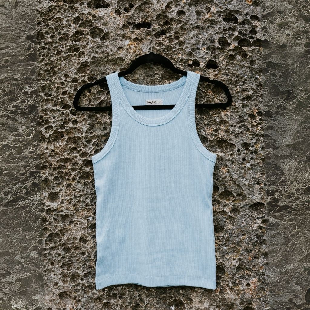 Ede - Women&#39;s Rib Tank || Ice Blue