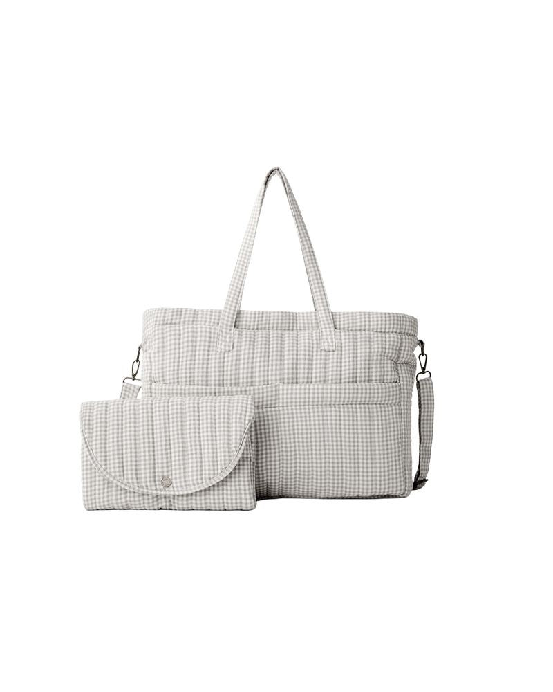 Diaper Bag + Change Mat || Sage Gingham